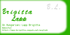 brigitta lapp business card